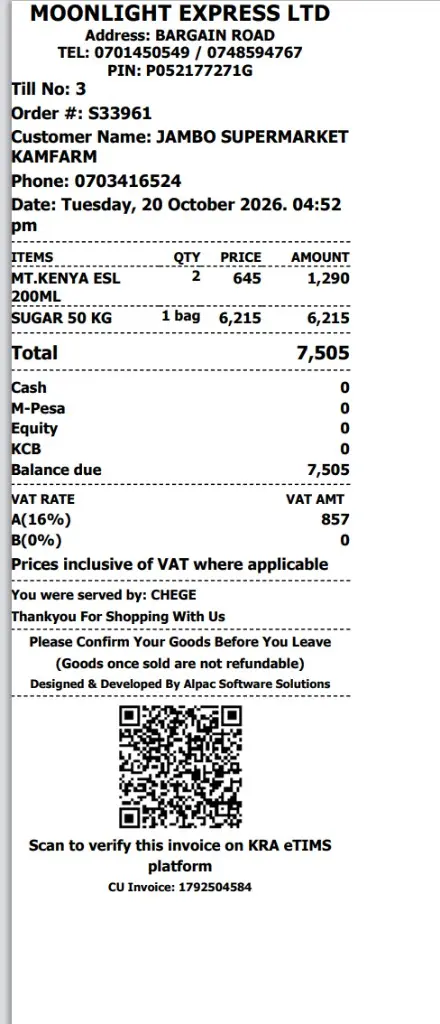 Thermal receipt