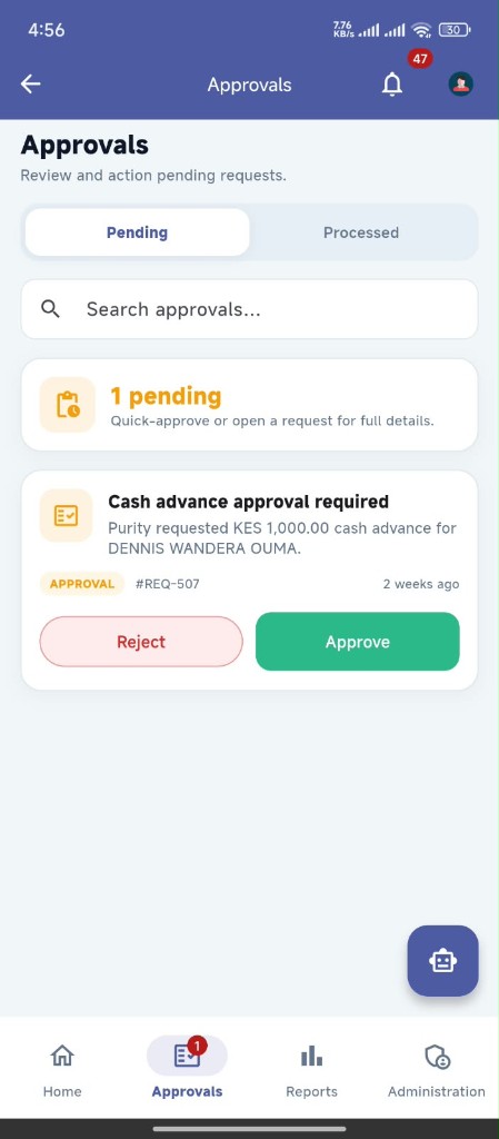 Approvals