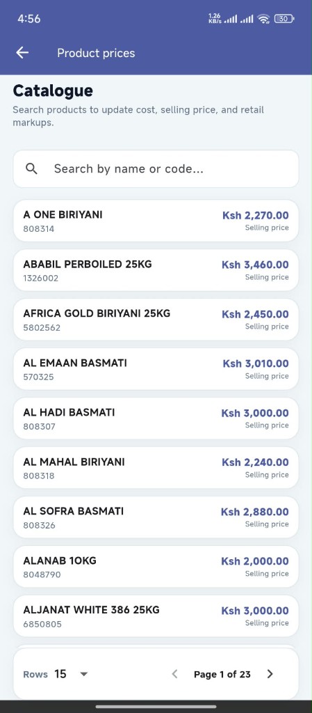 Product prices